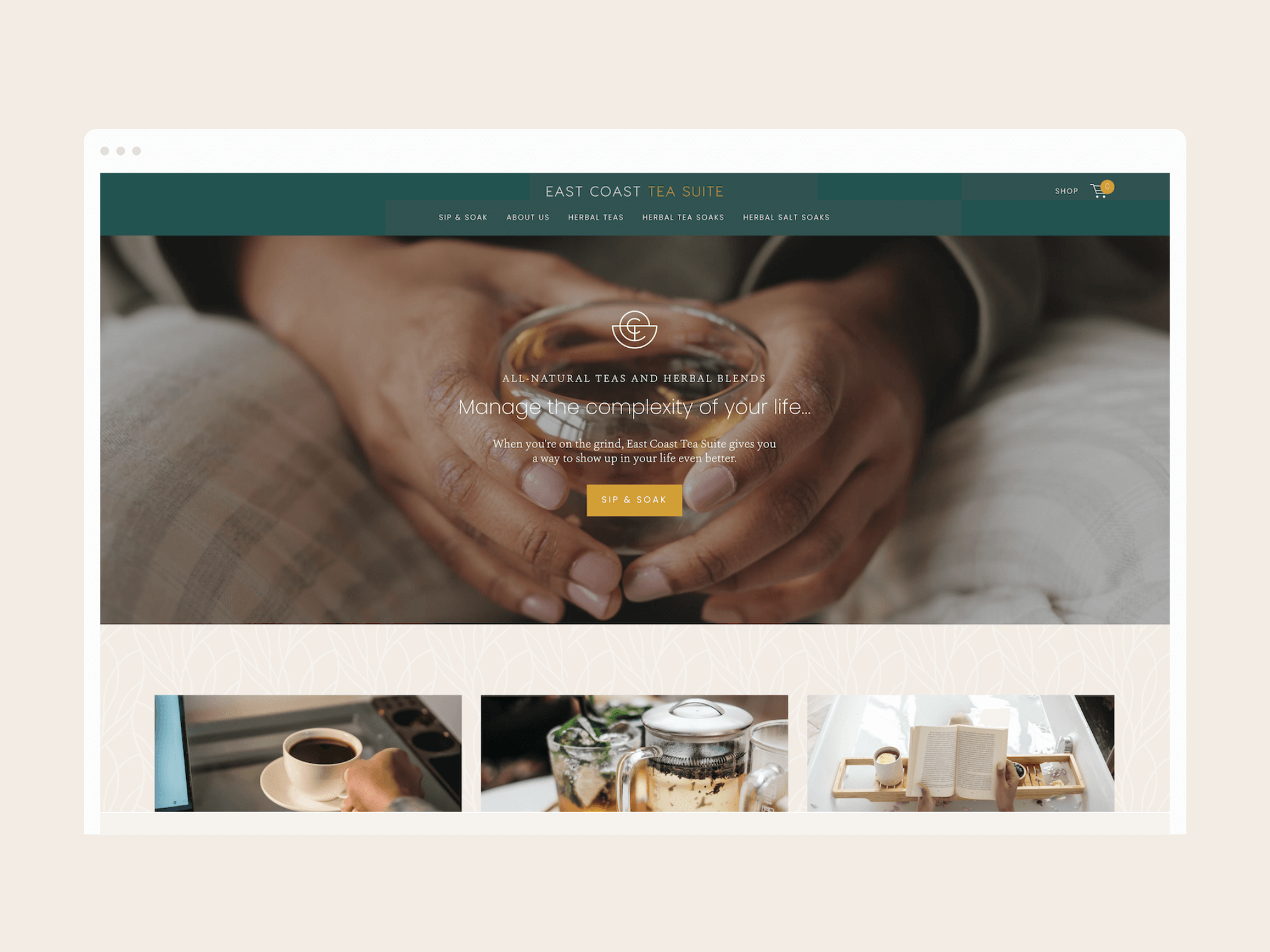 East Coast Tea Suite brand and website design by Alexa B. Taylor